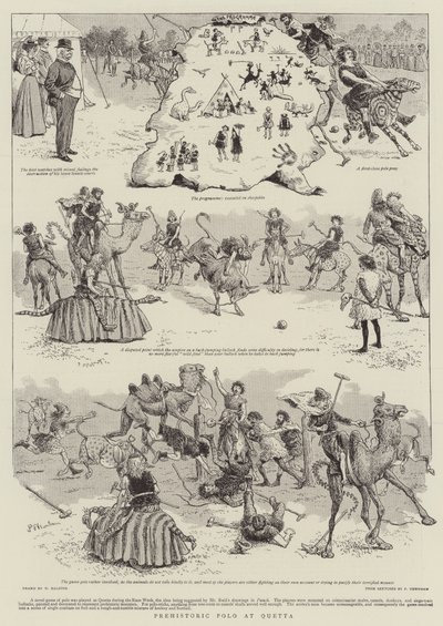 Prehistoric Polo at Quetta by William Ralston
